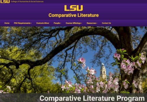 Program in comparative Literature at Louisiana State University