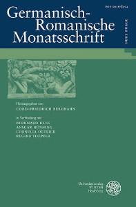 Dippold, Sophie, and Jonas Meurer. Germanisch-Romanische Monatsschrift 73.3 (2023): 375–377